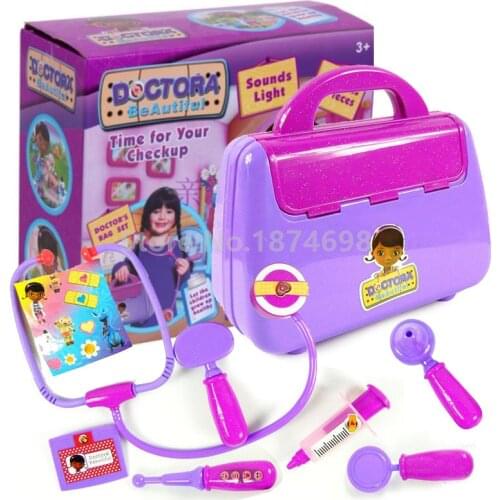 New Doctors Dottie Toy Time For Your Checkup Doctor Tools Bag Figure Set 9PCS Kids Toys for Girls Children Gifts