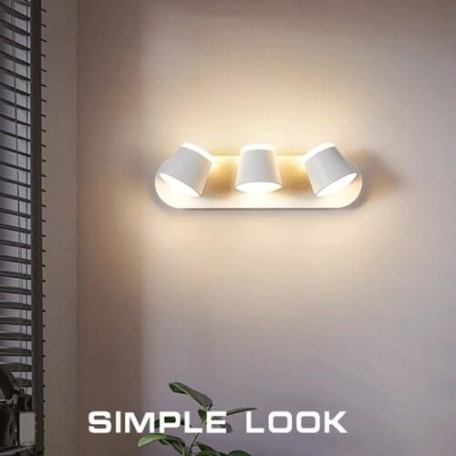 Wall Lamps Scandinavian 3 Light Quarto Luces Led Decoracion Dormitorio Adjustable Angle Bedside Home Lighting Modern Fixture