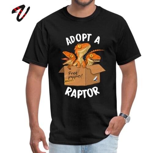 Adopt A Raptor T-shirt New Listing Men Tshirt Funny Cartoon Baby T-rex Print T Shirt Love Father Day Gift Clothes Free Shipping