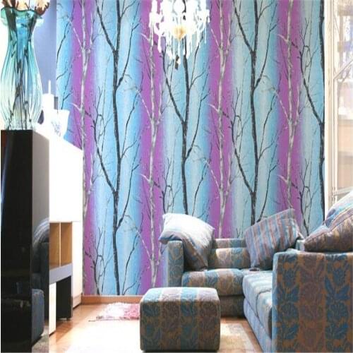 Beibehang Modern forest birch non-woven background wallpaper bedside TV background wall papers home decor papel de parede 3d