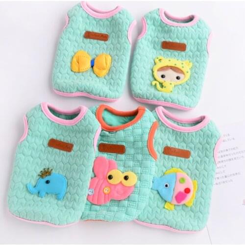 Autumn Winter Pet Clothes Small Dog Vest Cat Clothing Green Puppy T-shirt Cotton Rabbit Dog Shirt Coat