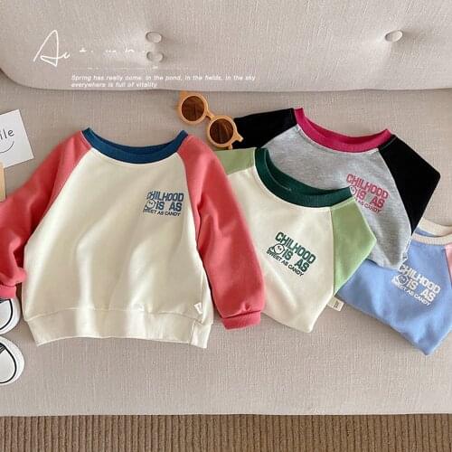 Girls Boys Autumn T-shirt Baby Infants Kids Children Long Sleeve Cotton Pullover Tops T-shirts Outfits ADK416