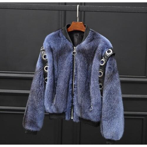 Real Mink Coat Female Luxury Natural Fur Jacke 2020 Winter Jacket Korean Jackes for Women Warm Ourwear MY4050