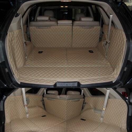 Custom Special Car Trunk Mats for Hyundai Veracruz 5 Seats Durable Waterproof Luggage Mats for Veracruz 5 Seats
