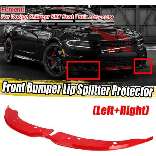1 Pair Front Bumper Lip Splitter Spoiler For Dodge Charger SRT Scat Pack 2015-2019 Bumper Protector Yellow Diffuser Guard
