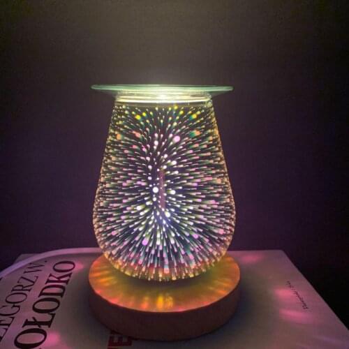 3D glass table lamp aromatherapy glass Baby Room Decor Desk Lamp Factory wholesale Bedside Table Lightings For Bedroom