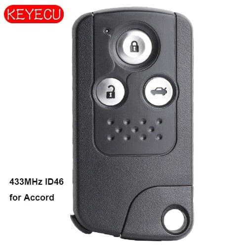 Keyecu Smart Remote Key Fob 3 Button FSK 433Mhz ID46 Replacement for Honda Accord 2012-2015