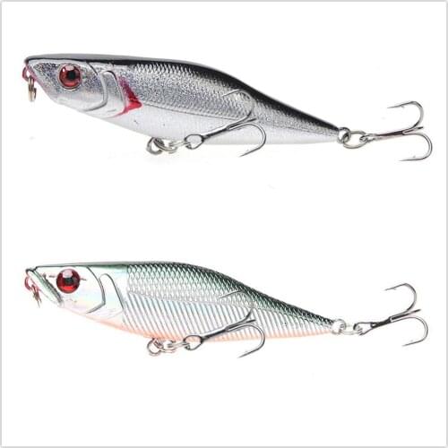 1PCS Trolling Popper Fishing Lures3D Eyes Crankbait Minnow Hard Bait70mm Wobblers Isca Poper Bait Artificial Lure Fishing tackle