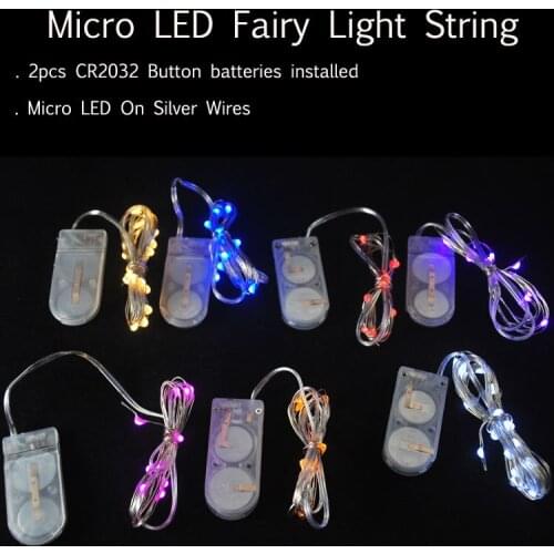 10 Pieces/Lot 2M/20 Lights Elegant Light String Accessories LED Battery Light For Home/Party/Xmas Decoration