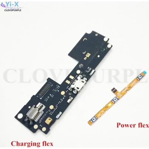 10PCS/Lot USB Charging Port Charger Dock Plug Connector Flex Cable & Power Volume Button Flex Cable For Lenovo Vibe Z2 5.5 inch