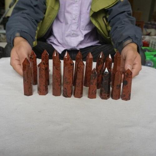 10 Pieces Natural Mahogany Obsidian Quartz Crystal Point Tower Healing,Wholesales Price ,CDHC