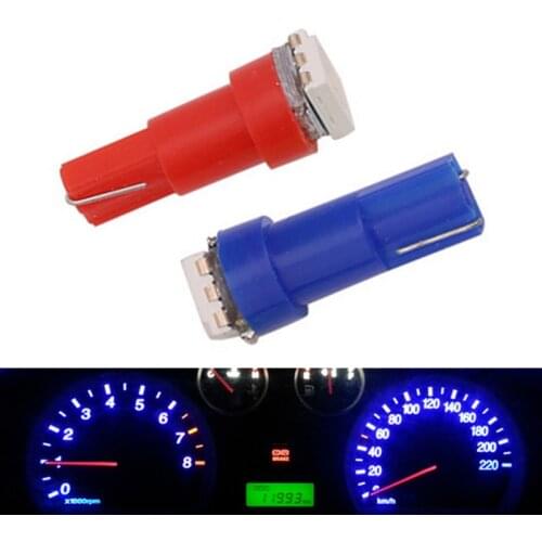 20PCS T5 Car LED Instrument Light Auto Interior Lighting Dashboard Indicator Lights Bulb 1 SMD White Red Yellow Blue Green 12V