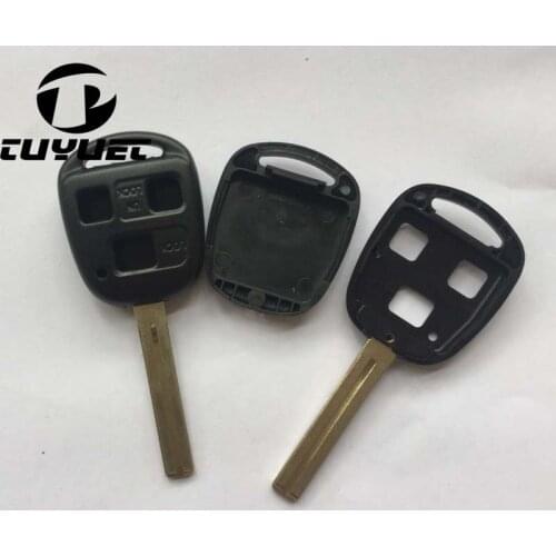 3 Buttons Replacement Car Key Case For Toyota Remote Key Shell TOY48 (Long)