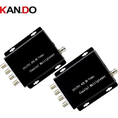 4 Ch ahd CVI TVI Camera Video Multiplexer Over 1 Coaxial Cable Connect 4 CCTV 1080P 720P HD Cameras Repeater Camera Multiplexer