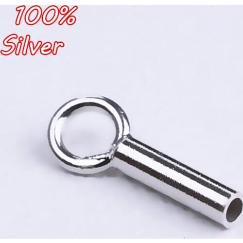 4pcs 925 sterling silver Color accessories connection necklace bracelet circle buckle handmade DIY Jewelry making