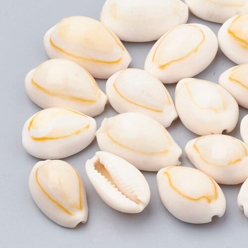 50pcs Natural Cowrie Shell Beads 18~23mm Seashell Beads for DIY Bracelet Necklace Jewelry Making Charms Accessories Wholesale