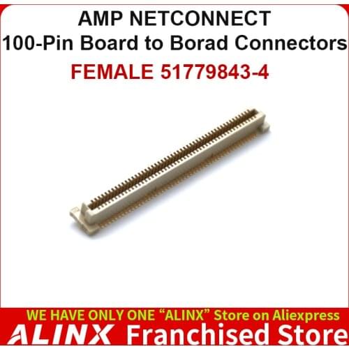 ALINX 5177984-4: AMP NETCONNECT 100-Pin Female Board-to-Board Connectors 0.8mm Spacing