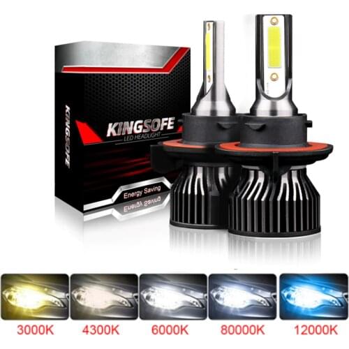 Muxall H4 Hi/Lo H7 H11 9005 9006 Led Car Headlights 12000lm 3000K 6000K High Brightness Auto Lights Fog Lamp Conversion Kit