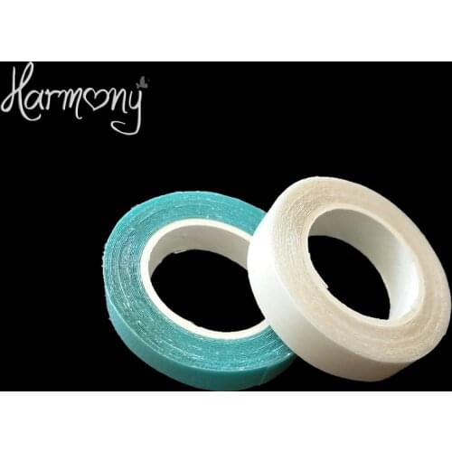 FREE SHIPPING 1 roll blue white color 1cm x 3 yard hair extension adhesive tape for tape hair, toupees, wigs/double sided tape