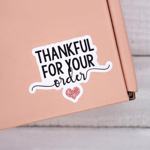 Business Stickers, Order Package Lables，Thankful For Your Order Stickers, Shop Small Thank You Sticker