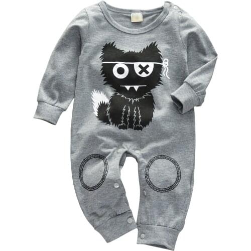 Baby Boys Girls Romper Newborn Infant Long sleeve Cartoons Jumpsuit Pajamas Toddler Outfits