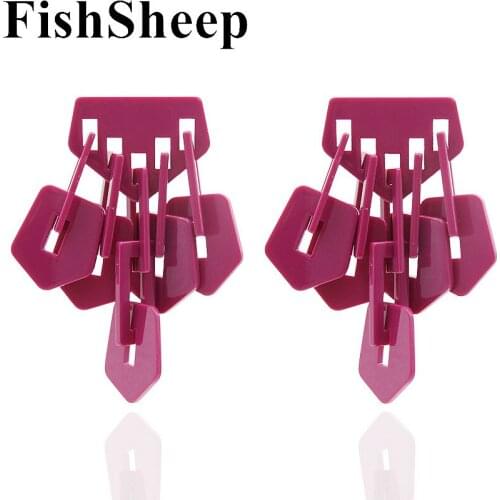 FishSheep Statement Fashion Acrylic Resin Fringe Earring For Women Brand Big Geometric Dangle Drop Earrings Party Jewelry Gifts