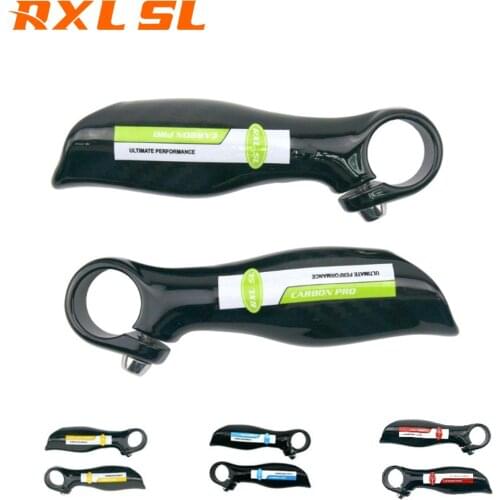 RXL SL Cycling Bar Ends Bicycle 3K Gloss Black Bicycle Handlebar Horn Carbon Fiber MTB Handlebar Ends Bicycle