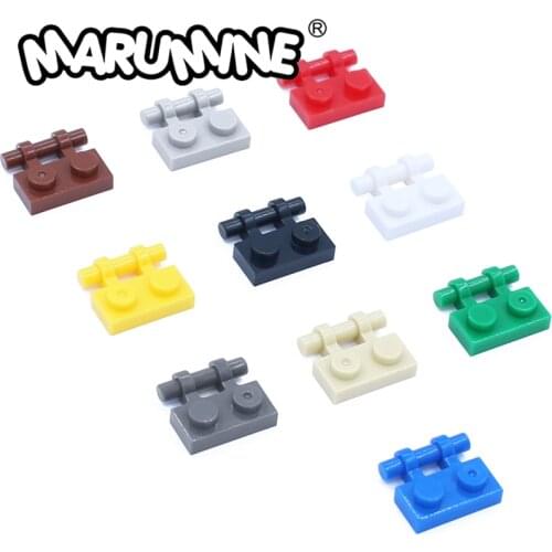 Marumine 2540 Plate Modified 1 x 2 With Handle On Side Free Ends 100PCS Construction Educational Classic Block Model Accessories