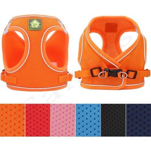 New Pet Harness Reflective Dog Leash and Harness Sets For Small Medium Dogs Breathable Dog Chain Quick Release Dog Accessories