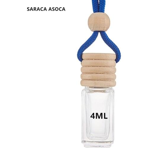 Wholesale and Retail 4ML 5ML Car Perfume Pendant Empty Glass Perfume Bottles car accessories