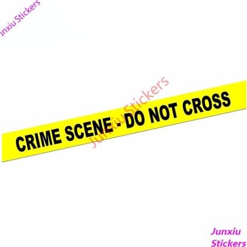 Caution Tape Decal Crime Scene - Do Not Cross Car Sticker for SUV Window Bumepr Decoration Warning Exterior Stickers PVC15x5cm