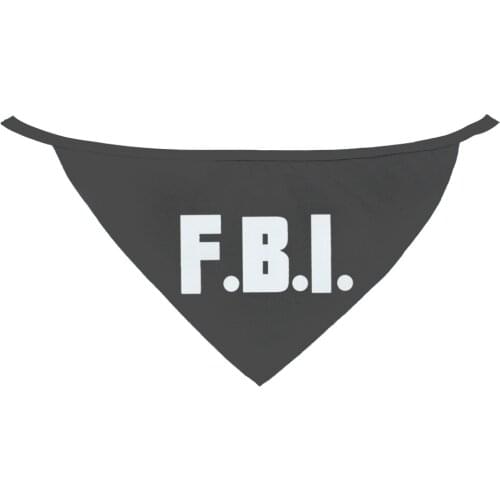 “FBI” Adjustable Dog Bandana Pet Scarf Cute Neckerchief For Puppy Dog Cat Pet Bibs