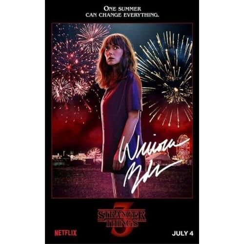 WINONA RYDER STRANGER THINGS SIGNED Art Film Print Silk Poster Home Wall Decor 24x36inch