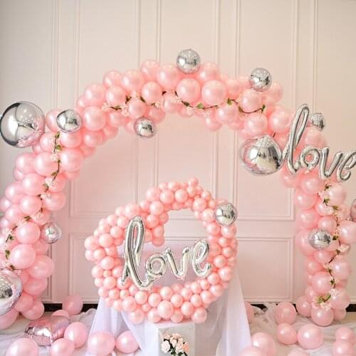 Wedding Opening Pink Balloon Arch Bracket Wedding Scene Arrangement Wedding Room Decoration Birthday Agate Red Net Red Balloon