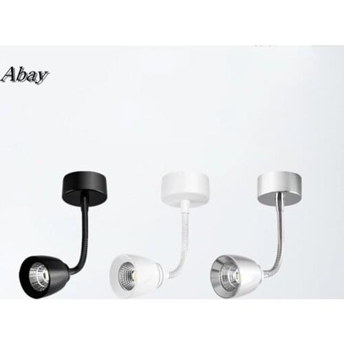 LED Wall Lamps 3w 5W 7w AC90-260V Bedroom Bedside Reading Light Direction Adjustable Indoor Lighting