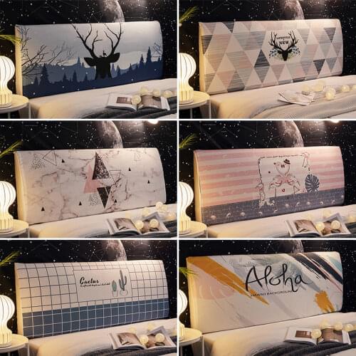 Elastic All-Inclusive Headboard Cover Bed Head Back Protection Dust Cover INS Dustproof Soft Wooden Bedhead Backrest Protection