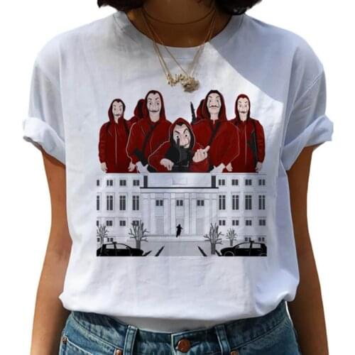 The House of Paper T Shirt New Money Heist Women La Casa De Papel Tshirt Funny Top Tee Female Tumblr T Shirt T-shirts