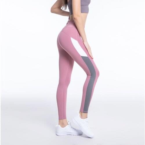 STILINSKI 2021 Yoga Leggings Calf-Length Pants High Waist Legging Breathable Slim Pants Stitching Color