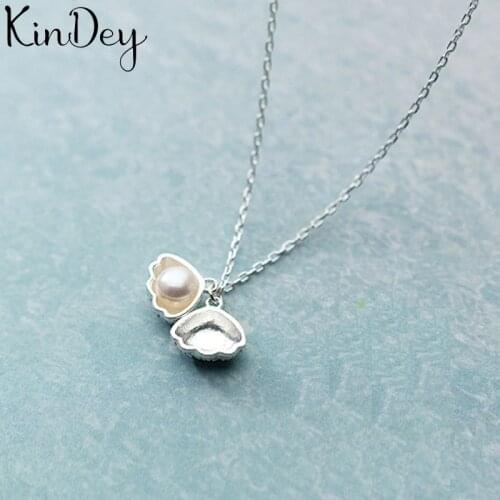 Kindey 2020 Bohemian Vintage Silver Color Shell Necklaces For Women Long Pendants Necklaces Collar Jewelry