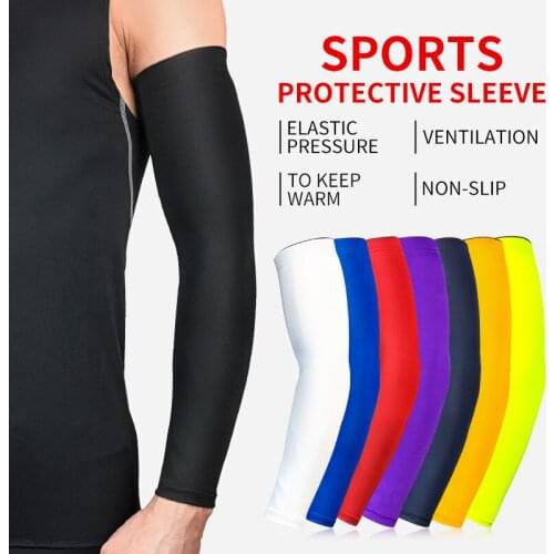 1 Pair Spandex Arm Warmers Breathable Elastic Not Easy To Slide Sports Protective Sleeve Used In Running Cycling Basketball