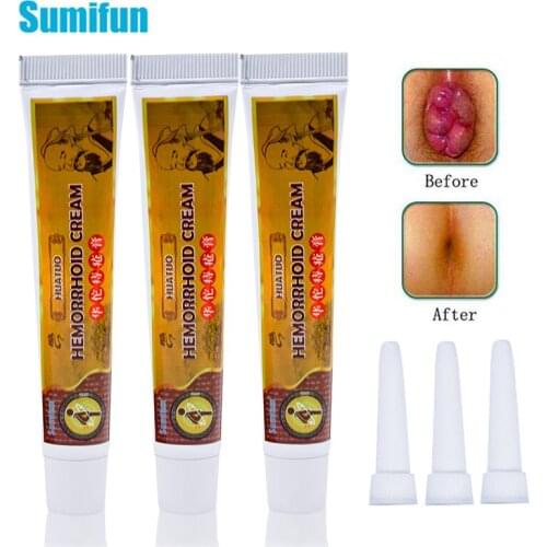 3Pcs Mixed Hemorrhoids Ointment Crack Anal Powerful Chinese Cream Internal External Anal Fissure Herbal Medical Plaster D2434