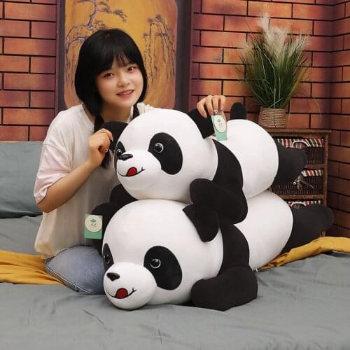 30-100cm Lovely Panda Doll Plush Stuffed Toy Animals Pillow Kids Birthday Christmas Gifts Cartoon Toys Pillow On The Bed