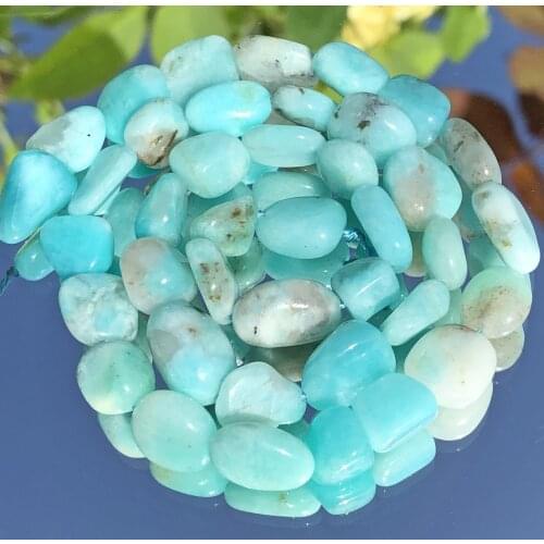 8-10mm Natural Irregular Amazonite Stone Gem Loose Spacer Beads For Jewelry Making DIY Bracelet Necklace Finding 15” Strand