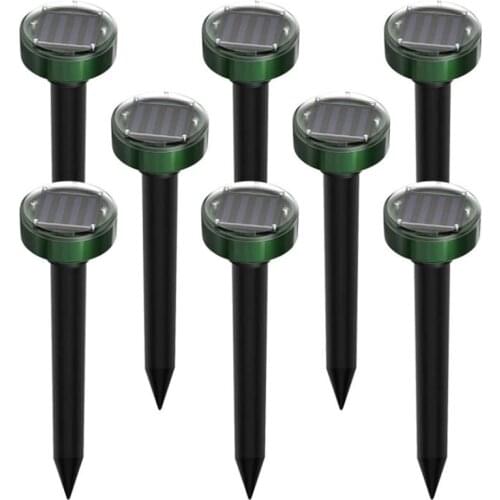 8 Pcs Mole Repellent,Outdoor Solar Sonic Mole Repeller,Gophers Repellent,Snake Repellent,for Lawn,Garden,Yard, Farm,Etc