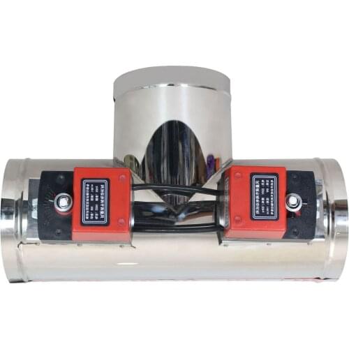 AC 220v AC110V DC12V DC24V stainless steel motorized ventilation register motorized valve Air Duct Valve OD51mm-150mm T type