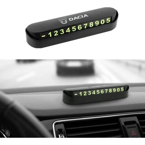 Car Temporary Parking Card Phone Number Card Plate Sticker for Dacia Duster Logan Sandero Lodgy Car Styling