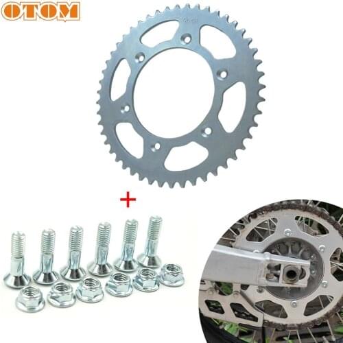 OTOM Motorcycle Chain 41T 46T 49T 52T Rear Steel Chain Sprocket For KTM EXC EXCF SX MX SXF XCW SMR LC4 125 250 350 450 525 690