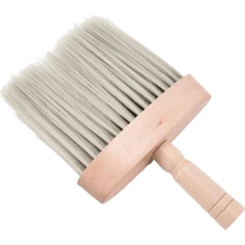 Wooden Handle Hair Cutting Hairdressing Styling Salon Neck Hair Duster Clean Cleaning Brush Barbers Cutting Tools High Quality