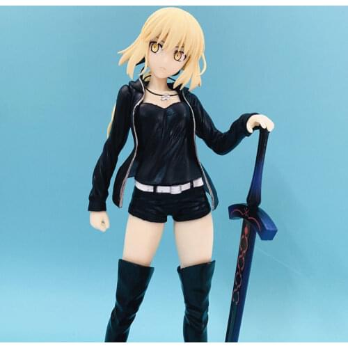 Fate Grand Order 24cm Jeanne d'Arc Saber PVC Action Figures Toys Fate Stay Night Saber Sexy Girl Anime Figure Model Toy