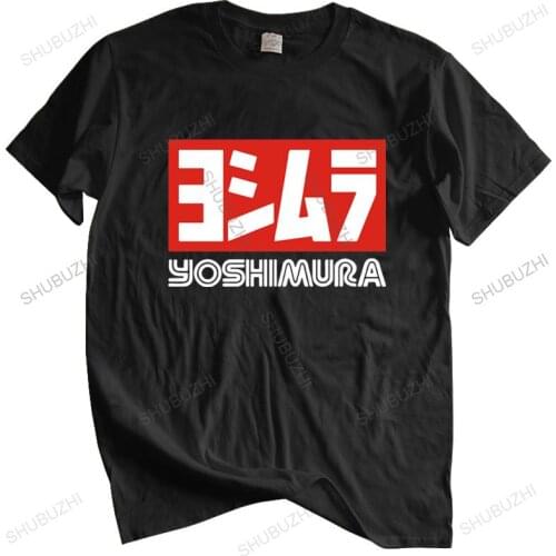 Men o-neck tshirt fashion brand t-shirt black new Yoshimura Japan Mens Tees S To 5XL Black T Shirt euro size